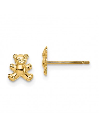 Madi K Kid's 14k  Teddy Bear Post Earrings Vous souhaitez 