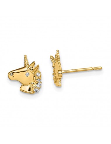 Madi K Kid's 14k  Unicorn CZ Stud Earrings d'Europe débarque