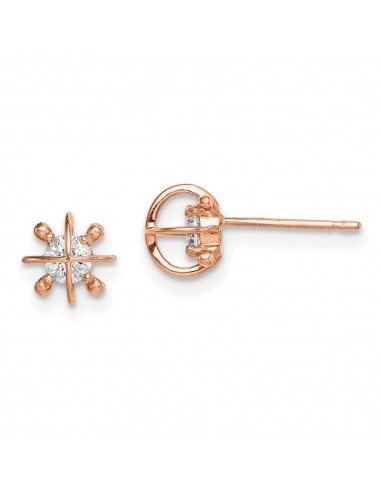 Madi K Kid's 14k  Rose Gold CZ Post Earrings pas chere