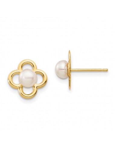 Madi K Kid's 14K  4-5mm White Button Freshwater Cultured Pearl Post Earrings Venez acheter