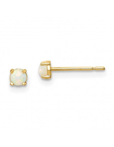 Madi K Kid's 14k  Synthetic Lab Created Opal Post Earrings rembourrage situé sous