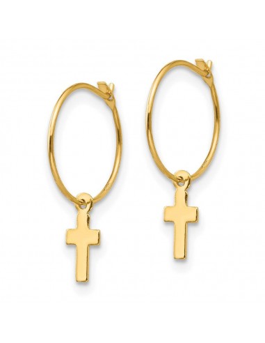 Madi K Kid's 14k  Endless Hoop w/Small Cross Earrings Jusqu'à 80% De Réduction