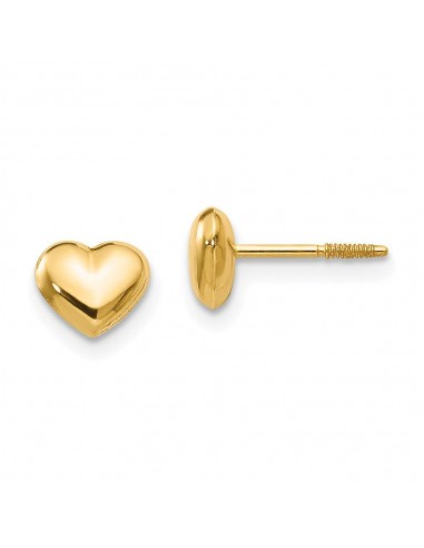 Madi K Kid's 14k  Sm. Puffed Heart Earrings de l' environnement