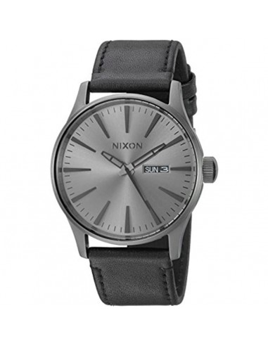 Nixon Men's Quartz Watch - Sentry Leather Gunmetal Dial Bracelet | A1051531 Amélioration de cerveau avec