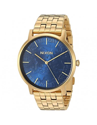 Nixon Men's Quartz Watch - Porter Blue Dial Yellow Gold Bracelet | A10572732 2023