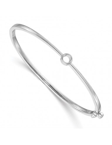 14k White Gold Bangle Bracelet Mounting est présent 