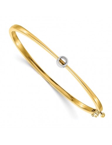 14k Two-tone Bangle Bracelet Mounting france