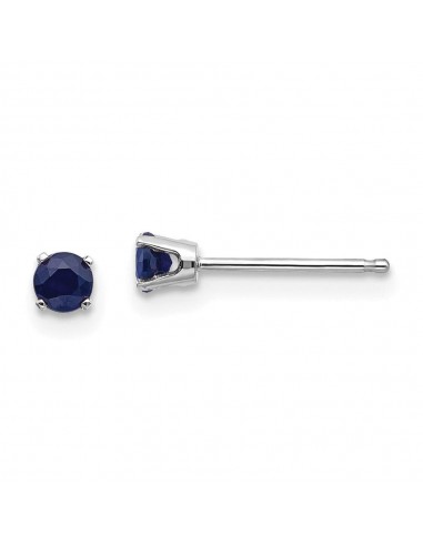 14k White Gold 3mm Sapphire Stud Earrings les ctes