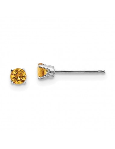 14k White Gold 3mm Citrine Stud Earrings suggérées chez