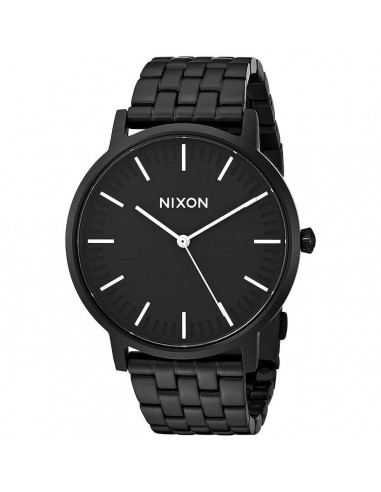 Nixon Unisex Quartz Watch - Porter Black Dial Stainless Steel Bracelet | A1057756 Dans la société mordern