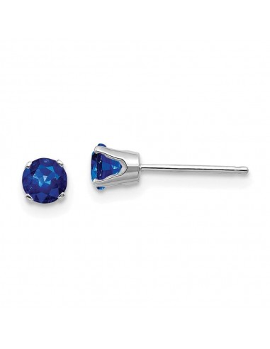 14k White Gold 4mm Sapphire Stud Earrings ouvre sa boutique