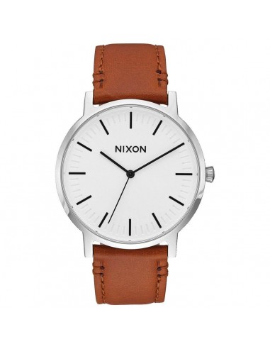 Nixon Men's Quartz Watch - Porter Leather White Dial Brown Strap | A10582442 votre restaurant rapide dans 