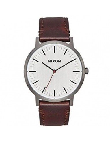 Nixon Men's Quartz Watch - Porter Leather Silver Tone Dial Brown Strap | A10582665 Comment ça marche