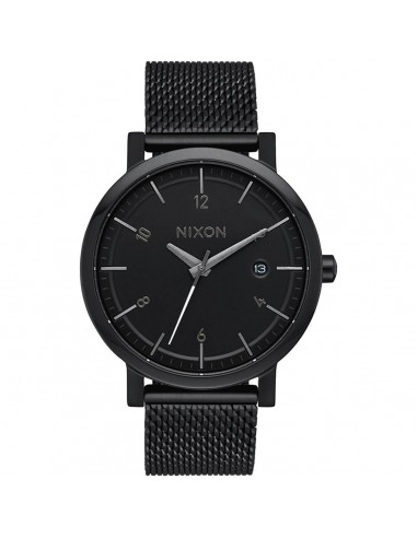 Nixon Men's Quartz Watch - Rollo 38 SS Black Dial Mesh Bracelet | A1087001 Véritable concentré