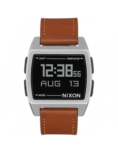 Nixon Men's Quartz Watch - Base Leather Digital Dial Brown Strap | A1181747 acheter en ligne