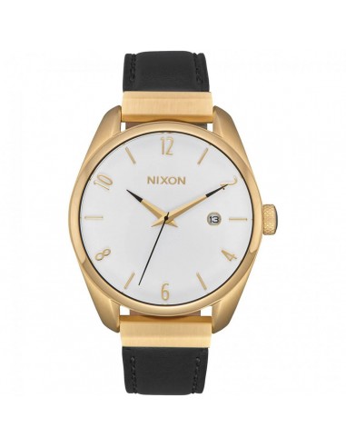 Nixon Men's Quartz Watch - Bullet Leather Luxe White Dial Black Strap | A1185513 l'évolution des habitudes 