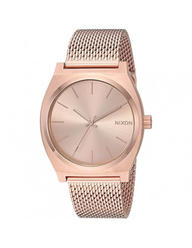 Nixon Women's Mesh Bracelet Watch - Time Teller Milanese Rose Gold Tone Dial | A1187897 Faites des économies