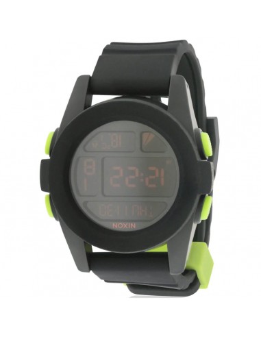 Nixon Men's Digital Watch - Unit Black Rubber Strap | A197760 pas cher 