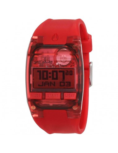 Nixon Women's Digital Watch - Comp S Red Silicone Strap | A336191 Fin de série