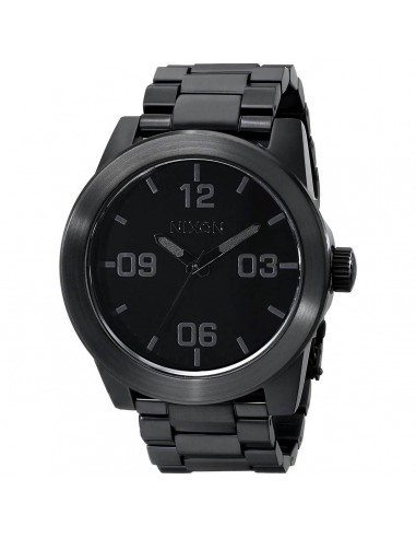 Nixon Men's Quartz Watch - Corporal SS Black Dial Stainless Steel Bracelet | A346001 votre restaurant rapide dans 