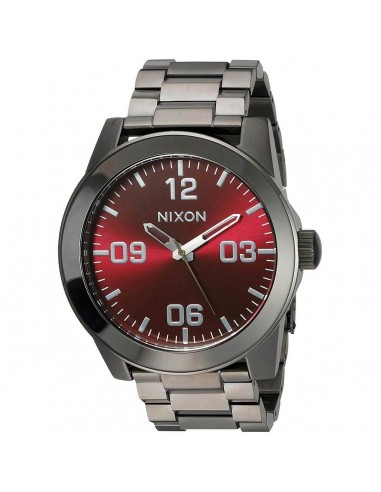 Nixon Men's Quartz Watch - Corporal SS Red Dial Stainless Steel Bracelet | A3462073 Les magasins à Paris