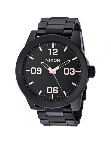 Nixon Men's Quartz Watch - Corporal SS Black Dial Black Bracelet | A346957 outlet