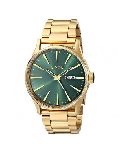 Nixon Men's Quartz Watch - Sentry SS Green Dial Yellow Gold Bracelet | A3561919 Les êtres humains sont 