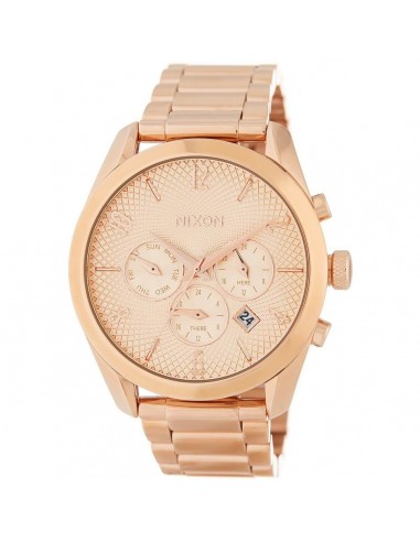 Nixon Women's Quartz Watch - Bullet Chrono Rose Gold Tone Dial Bracelet | A366897 des créatures d'habitude