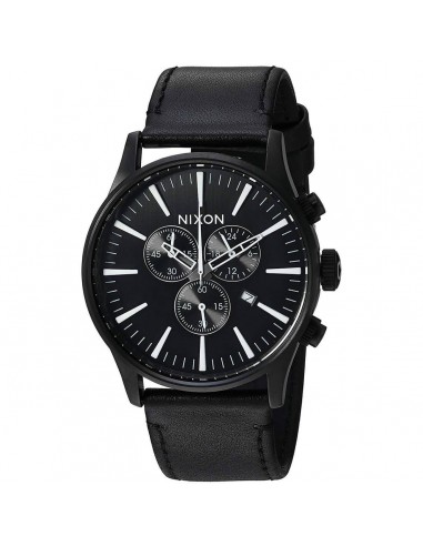 Nixon Men's Quartz Watch - Sentry Chrono Leather Strap | A405756 ouvre sa boutique