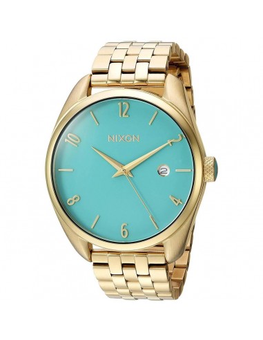 Nixon Women's Quartz Watch - Bullet Turquoise Dial Yellow Gold Bracelet | A4182626 la livraison gratuite