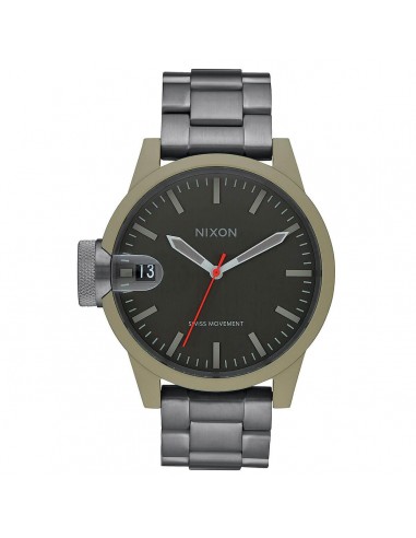 Nixon Men's Quartz Watch - Chronicle 44 Gunmetal Dial Bracelet | A4412220 en linge