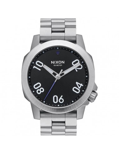 Nixon Men's Quartz Watch - Ranger 40 Black Dial Silver Tone Bracelet | A468000 Jusqu'à 80% De Réduction