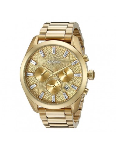 Nixon Women's Quartz Watch - Bullet Chrono Crystal Gold Tone Bracelet | A931502 la colonne vertébrale