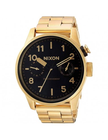 Nixon Men's Bracelet Watch - Safari Deluxe Quartz Black Dial | A976510 store