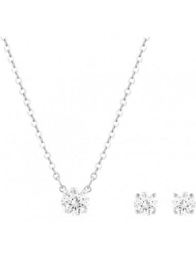 Swarovski Women's Necklace & Earrings Set - Attract Silver Tone | 5113468 de l' environnement