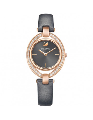 Swarovski Women's Crystal Watch - Stella Dark Grey Dial Leather Strap | 5376842 les ligaments