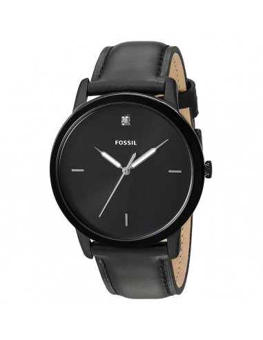 Fossil Men's Diamond Watch - The Minimalist Carbon Series Black Dial Strap | FS5408 Comparez plus de prix