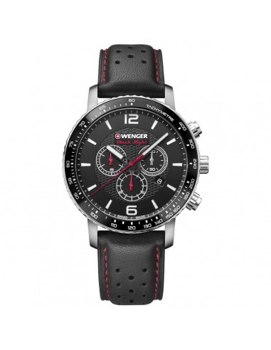 Wenger Men's Chronograph Watch - Roadster Black & White Dial Strap | 01.1843.101 en ligne des produits 