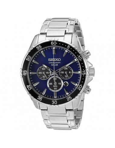 Seiko Men's Chronograph Watch - Core Blue and Black Dial Bracelet | SSC445 Livraison rapide