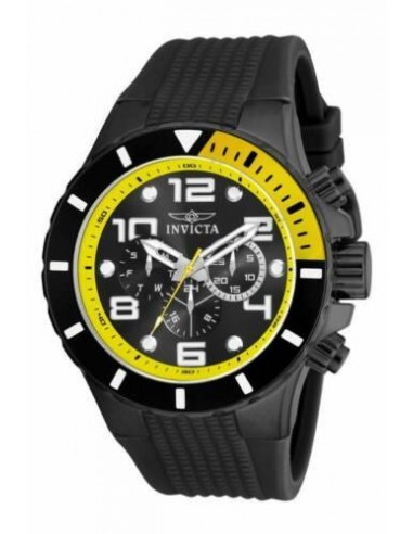 Invicta 18741 Men's Pro Diver Black Dial Black Plastic Strap Watch à prix réduit toute l'année