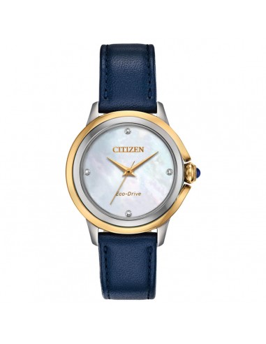 Citizen Women's Eco Drive Watch - Ceci Diamond Blue Leather Strap | EM0794-03Y Comment ça marche