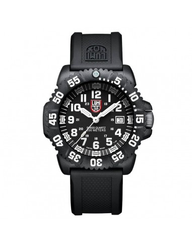 Luminox Men's Quartz Watch - Coronado Black Dial Black Rubber Strap Dive | 3021 brillant des détails fins