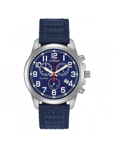 Citizen Men's Eco Drive Watch - Military Blue Nylon Strap | AT0200-21L pas cher chine