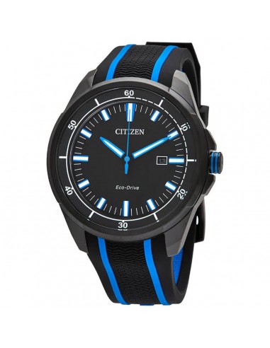 Citizen Men's Eco Drive Watch - Drive Black and Blue Strap | AW1605-09E offre 