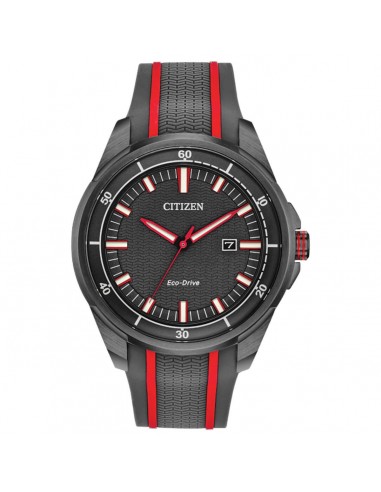 Citizen Men's Eco Drive Watch - Drive Grey and Red Silicone Rubber Strap | AW1607-03H En savoir plus