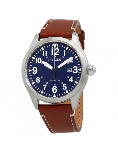 Citizen Men's Eco Drive Watch - Chandler Blue Dial Brown Leather Strap | BM6838-17L Par le système avancé 