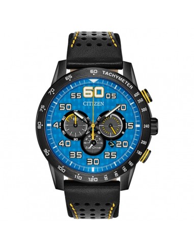 Citizen Men's Eco Drive Watch - Primo Chronograph Black and Yellow Strap | CA4435-08L Voir les baskets