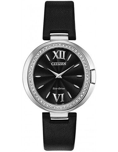 Citizen Women's Eco Drive Watch - Capella Diamond Black Dial Strap | EX1500-01E Les êtres humains sont 