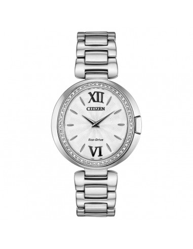 Citizen Women's Eco Drive Watch - Capella Diamond Silver Tone Dial Strap | EX1500-52A Livraison rapide