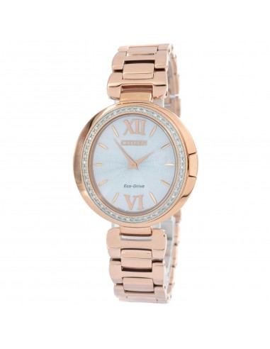 Citizen Women's Eco Drive Watch - Capella Diamond Rose Gold Tone Bracelet | EX1500-52A destockage